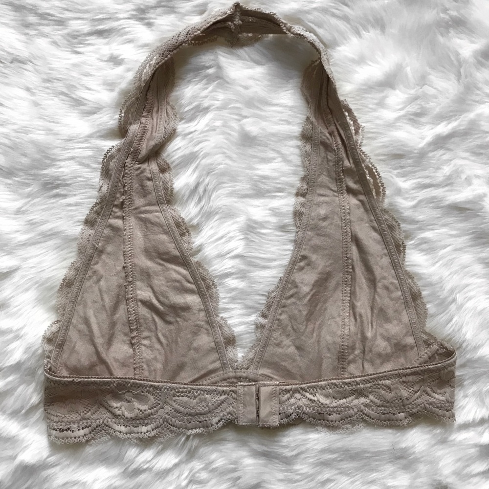>>LAST<< Sasha Lace Halter Bralette - Taupe - Picture 3 of 8